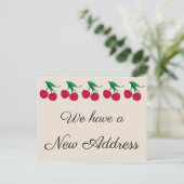 Carte Postale Faire-part Cerises rouges pour une nouvelle maison (Debout devant)