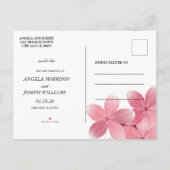 Carte Postale Faire-part Cerisier Fleur Date à Sauvegarder (Dos)