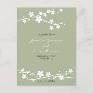 Carte Postale Faire-part Cerisiers verts