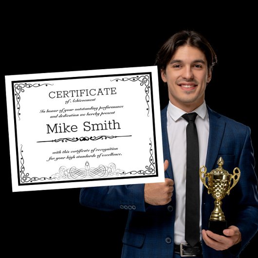 Carte Postale Faire-part Certificat pour toute entreprise