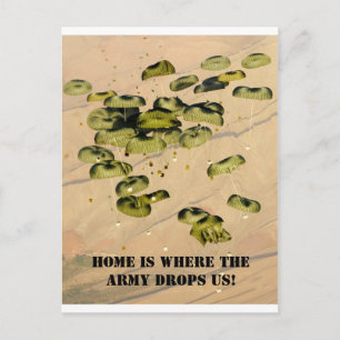 Carte Postale Faire-part C'Est À La Maison Que L'Armée Nous Laisse Tomber !