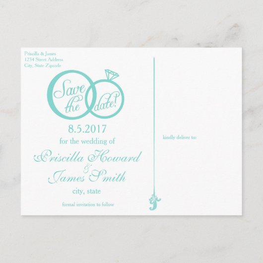 Carte Postale Faire-part C'Est Ce Que Nous Faisons ! Réservez la date (Dos)