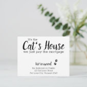 Carte Postale Faire-part C'est La Maison du Chat Nous payons des Animaux de (Debout devant)
