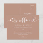 Carte Postale Faire-part C'est l'annonce officielle de mariage après une fu (Devant / Derrière)