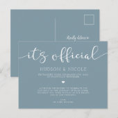 Carte Postale Faire-part C'est le Mariage officiel de l'Elopement (Devant / Derrière)