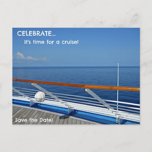 Carte Postale Faire-part C'est l'heure d'une croisière... Réservez la date (Devant)