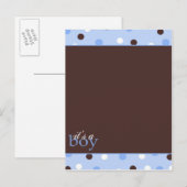 Carte Postale Faire-part C'est un garçon ! (Devant / Derrière)