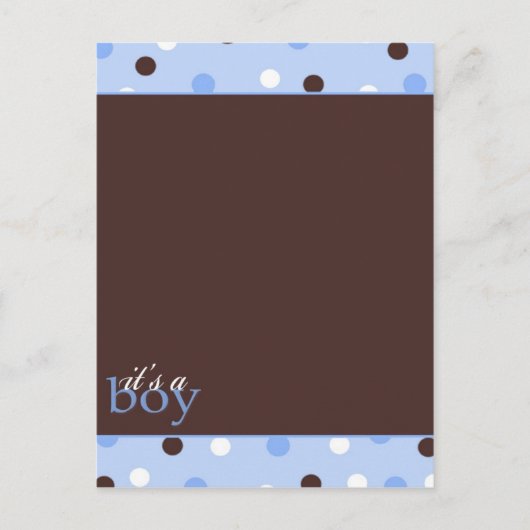 Carte Postale Faire-part C'est un garçon ! (Devant)