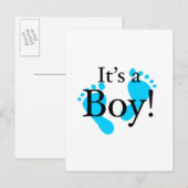 Carte Postale Faire-part C'est un garçon - Bébé, Nouveau-né, Célébration (Devant / Derrière)