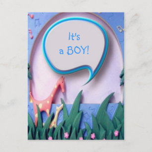 Carte Postale Faire-part C'est un GARÇON Naissance Annonce