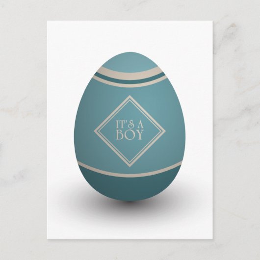 Carte Postale Faire-part c'est un oeuf de cigogne (Devant)