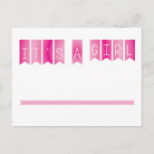 Carte Postale Faire-part C'est une fille (Devant)