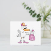 Carte Postale Faire-part C'est une fille ! (Debout devant)