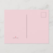 Carte Postale Faire-part C'est une fille avec 3D Rose Star Custom (Dos)