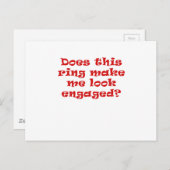 Carte Postale Faire-part Cette bague me fait-elle paraître fiancée (Devant / Derrière)