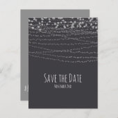 Carte Postale Faire-part Chaîne moderne élégante de lumières Enregistrer la (Devant / Derrière)