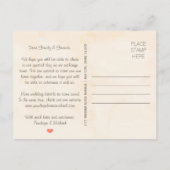 Carte Postale Faire-part Chaîne turquoise de lumières Automne Rustique Enre (Dos)