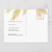 Carte Postale Faire-part Chaises De Plage Tropicales Roses En Mouvement (Dos)