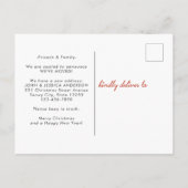 Carte Postale Faire-part Chaleureux voeux de Noël cheminée de vacances Démé (Dos)