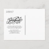 Carte Postale Faire-part Chalkboard Calligraphie rustique Diplôme photo (Dos)