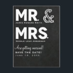 Carte Postale Faire-part Chalkboard Chalk M. & Mme Wedding Enregistrer la d<br><div class="desc">customisez comme vous voulez.</div>