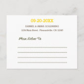 Carte Postale Faire-part Chalkboard Gold Bar Mitzvah Photo Enregistrer la d (Dos)