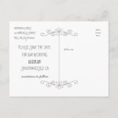 Carte Postale Faire-part Chalkboard Mason Jar Enregistrer la date Postcard (Dos)