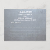 Carte Postale Faire-part Chalkboard Multi Lights Mariage rouge Enregistrer  (Dos)