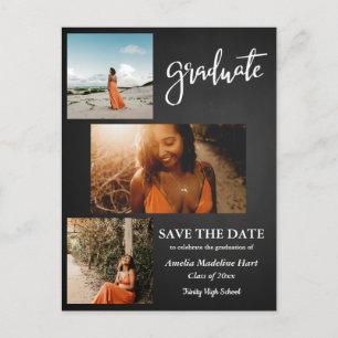 Carte Postale Faire-part Chalkboard Rustique Enregistrer La Date Graduati