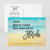 Carte Postale Faire-part Chambre d'hôtes déplacée à Floride Plage Scène Nou (Devant / Derrière)
