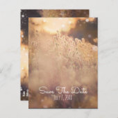 Carte Postale Faire-part Champ de Fleurs Mariage Rustique Campagnard Enregi (Devant / Derrière)