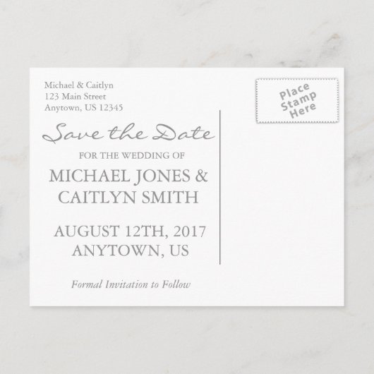 Carte Postale Faire-part Champagne Rose Épousailles Mariés Mariée (Dos)