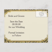 Carte Postale Faire-part Chandelier Art Déco mariage Save the Date (Dos)