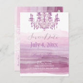 Carte Postale Faire-part Chandelier PixDezines+aquarelle (Devant / Derrière)