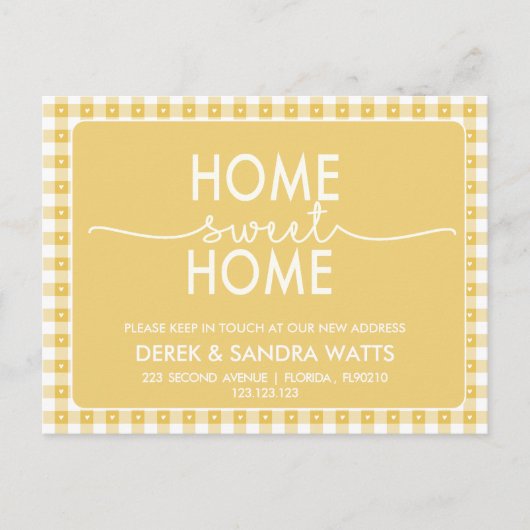 Carte Postale Faire-part Change of address we have moved house rustic (Devant)