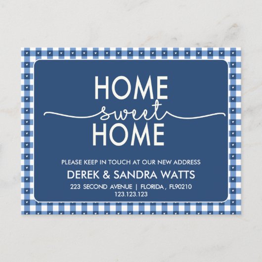 Carte Postale Faire-part Change of address we have moved house rustic (Devant)