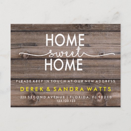 Carte Postale Faire-part Change of address we have moved house tropical (Devant)