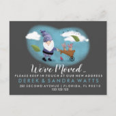 Carte Postale Faire-part Change of address we've moved house garden gnome (Devant)