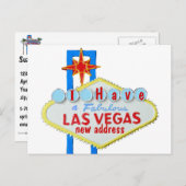 Carte Postale Faire-part Changement d'adresse à Las Vegas (Devant / Derrière)