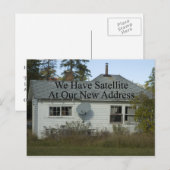 Carte Postale Faire-part Changement d'adresse amusant - Nous sommes sur sat (Devant / Derrière)