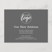 Carte Postale Faire-part Changement d'adresse avec le logo de l'entreprise  (Devant)