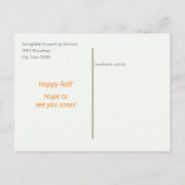 Carte Postale Faire-part Changement d'adresse d'automne pour les entreprise (Dos)