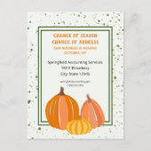 Carte Postale Faire-part Changement d'adresse d'automne pour les entreprise (Devant)
