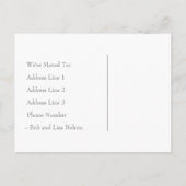 Carte Postale Faire-part Changement d'adresse de Chevron gris et blanc (Dos)