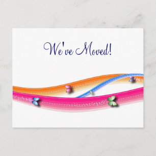 Carte Postale Faire-part Changement d'adresse de route de papillon des