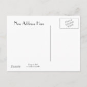 Carte Postale Faire-part Changement d'adresse de silhouette d'arbre (Dos)