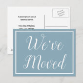 Carte Postale Faire-part Changement d'adresse de typographie chic Déménagem (Devant / Derrière)