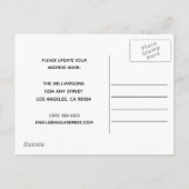 Carte Postale Faire-part Changement d'adresse de typographie chic Déménagem (Dos)