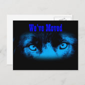 Carte Postale Faire-part Changement d'adresse des yeux intenses (Devant / Derrière)