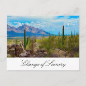 Carte Postale Faire-part Changement d'adresse du désert Cactus Moving (Devant)